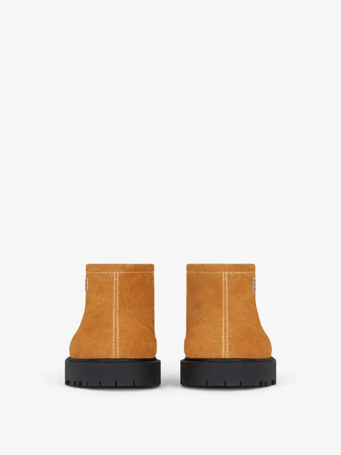 Men Boots and Loafers Givenchy Storm Ankle Boots In Suede And Shearling Beige Camel Men Boots and Loafers Givenchy Storm Ankle Boots In Suede And Shearling Beige Camel