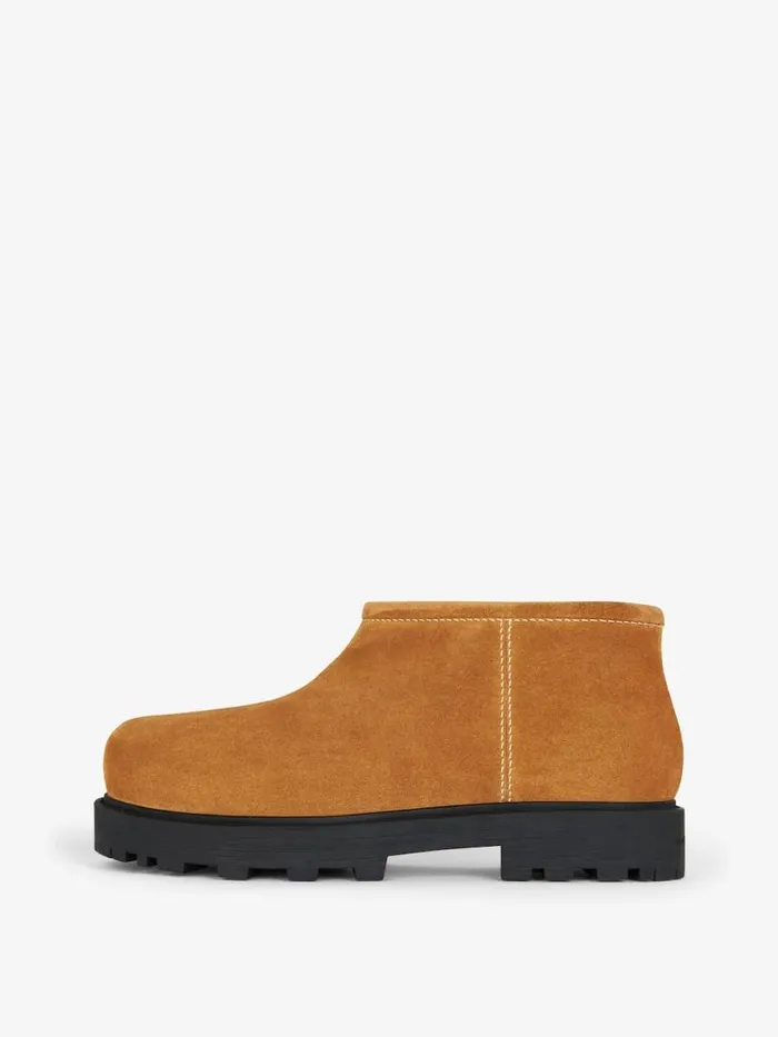 Men Boots and Loafers Givenchy Storm Ankle Boots In Suede And Shearling Beige Camel Men Boots and Loafers Givenchy Storm Ankle Boots In Suede And Shearling Beige Camel