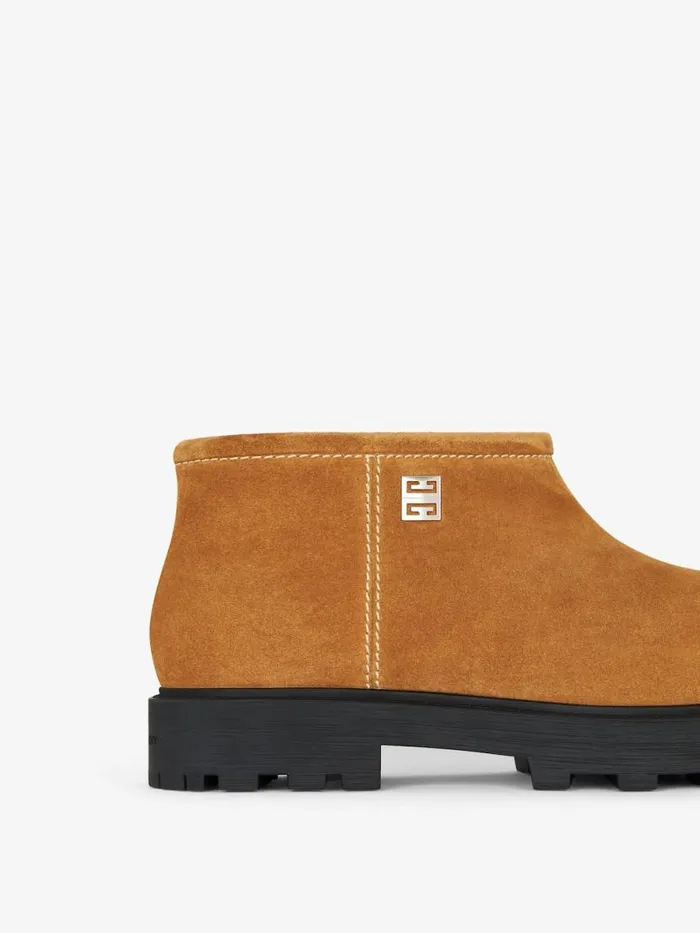 Men Boots and Loafers Givenchy Storm Ankle Boots In Suede And Shearling Beige Camel Men Boots and Loafers Givenchy Storm Ankle Boots In Suede And Shearling Beige Camel