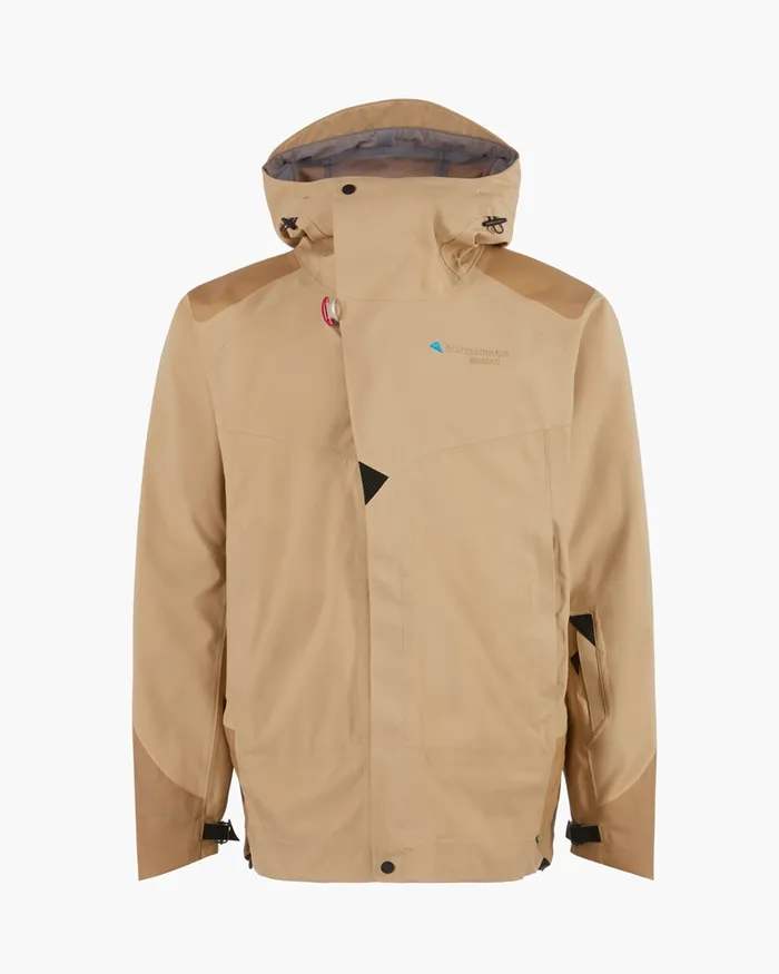 Men Brage 20 Waterproof Shell Jacket Warm Sand Klttermusen Waterproof Jackets