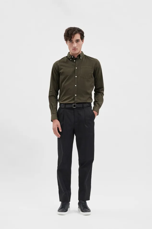 Men Christopher Gabardine Trouser Black Norse Projects Trousers