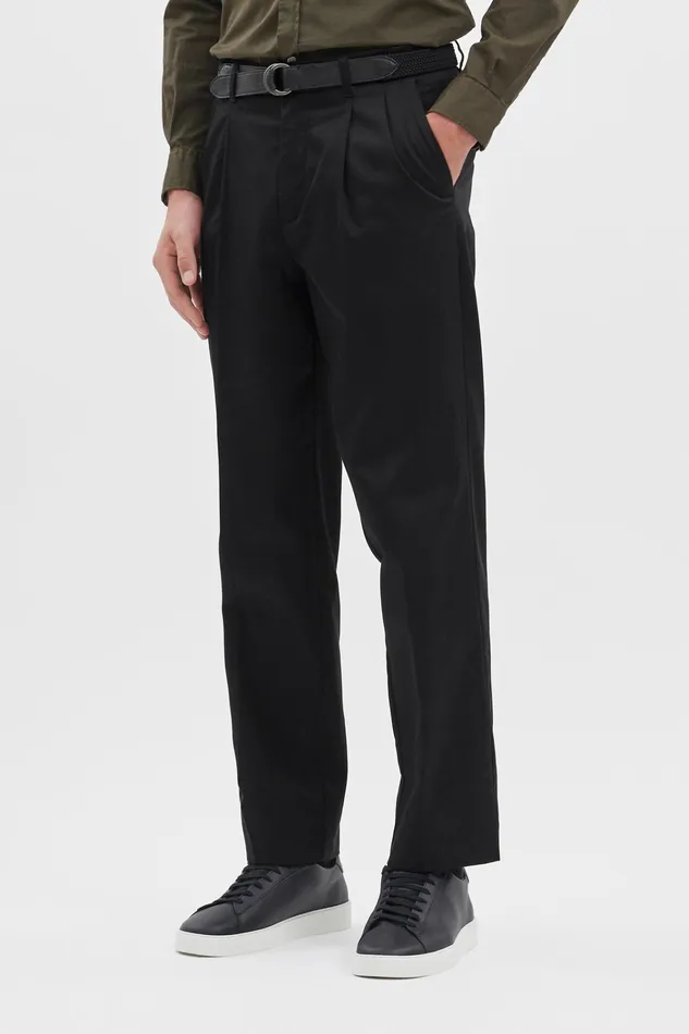 Men Christopher Gabardine Trouser Black Norse Projects Trousers