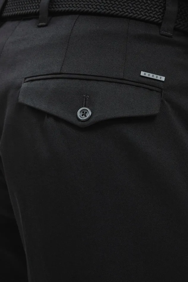 Men Christopher Gabardine Trouser Black Norse Projects Trousers