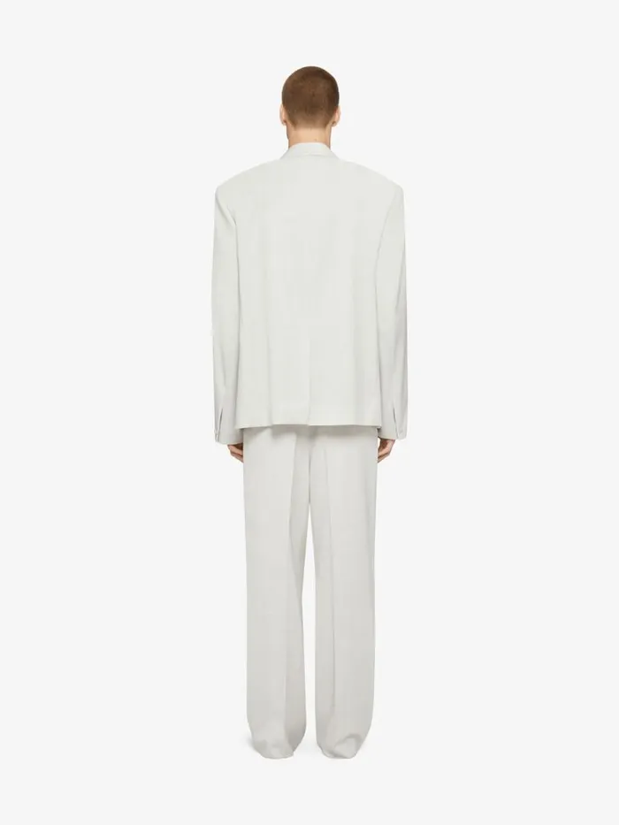 Men Coats and Jackets Givenchy Boxy Fit Jacket In Wool Chalk White