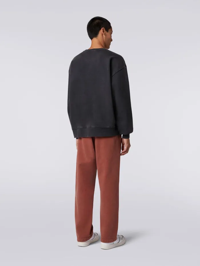 Men Cotton Knit Trousers With Logo Rust Missoni Sport Men Cotton Knit Trousers With Logo Rust Missoni Sport