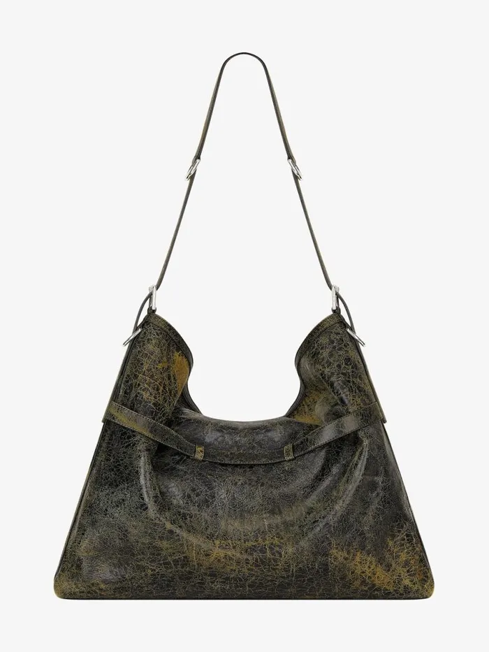 Men Crossbody Bags Givenchy Large Voyou Bag In Crackled Leather Blackyellow Men Crossbody Bags Givenchy Large Voyou Bag In Crackled Leather Blackyellow