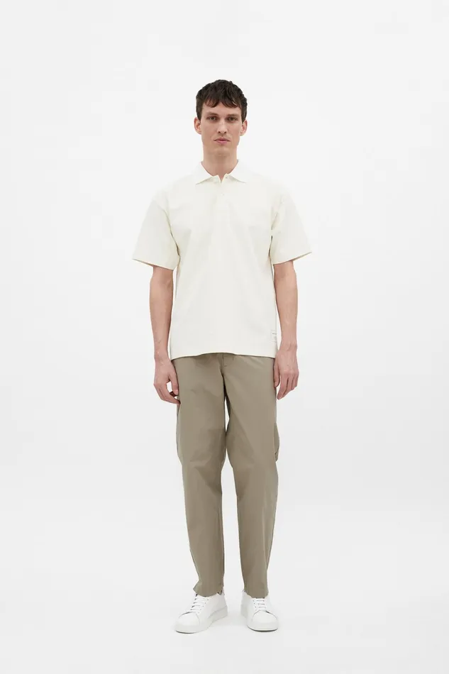 Men Espen Loose Printed SS Polo Ecru Norse Projects TShirts
