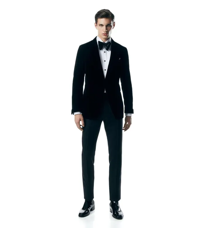 Men Evening Tom Ford Fluid Velvet Shelton Cocktail Jacket Black Men Evening Tom Ford Fluid Velvet Shelton Cocktail Jacket Black