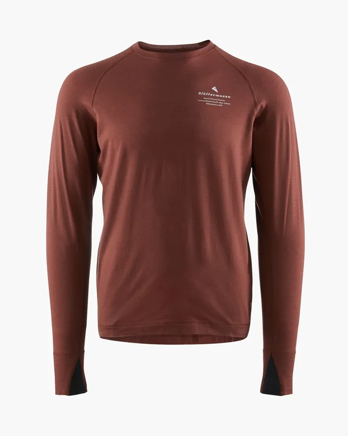Men Fafne Baselayer Crewneck Merlot Klttermusen TShirts