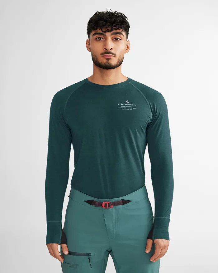Men Fafne Baselayer Crewneck Merlot Klttermusen TShirts
