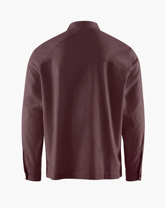 Men Frigg Long Sleeve Shirt Amaranth Red Klttermusen Shirts