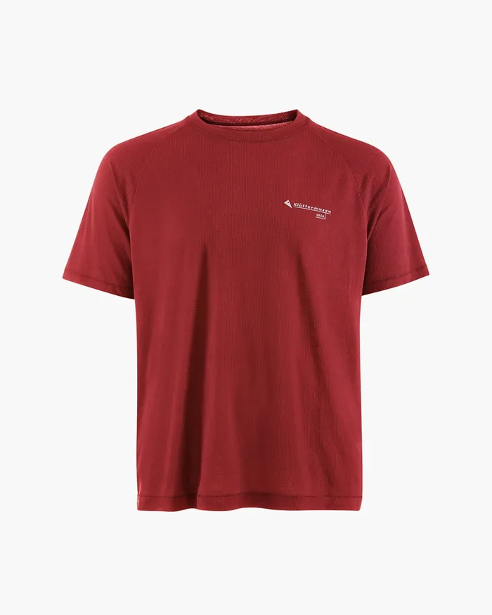 Men Groa Technical Short Sleeve Tee Ruby Red Klttermusen TShirts