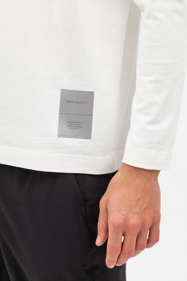 Men Holger Tab Series Reflective LS White Norse Projects TShirts