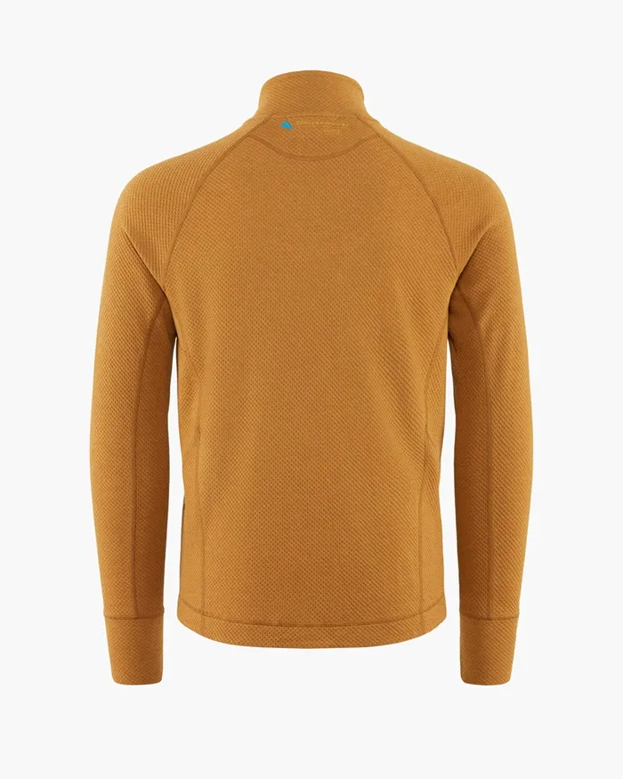 Men Huge Norna Half Zip Mid Layer Mustard Klttermusen Fleeces and Sweaters