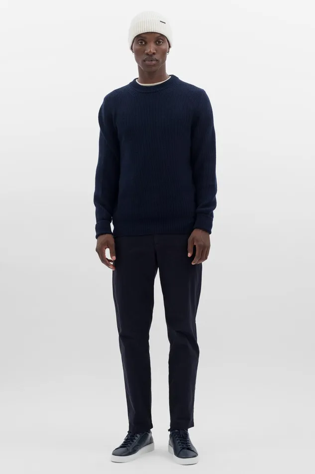 Men Hybrid Rib Beanie Stretch Wool Warm Grey Norse Projects Beanies