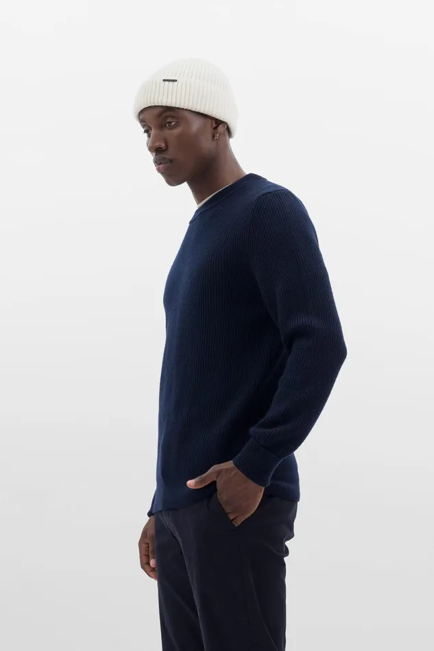 Men Hybrid Rib Beanie Stretch Wool Warm Grey Norse Projects Beanies