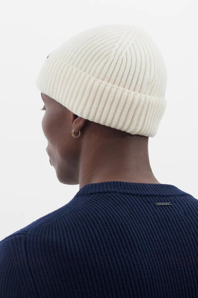 Men Hybrid Rib Beanie Stretch Wool Warm Grey Norse Projects Beanies