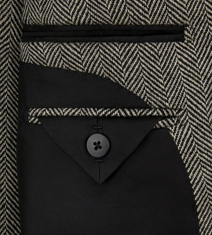 Men Jackets Tom Ford Cashmere Herringbone Shelton Jacket Grey Men Jackets Tom Ford Cashmere Herringbone Shelton Jacket Grey
