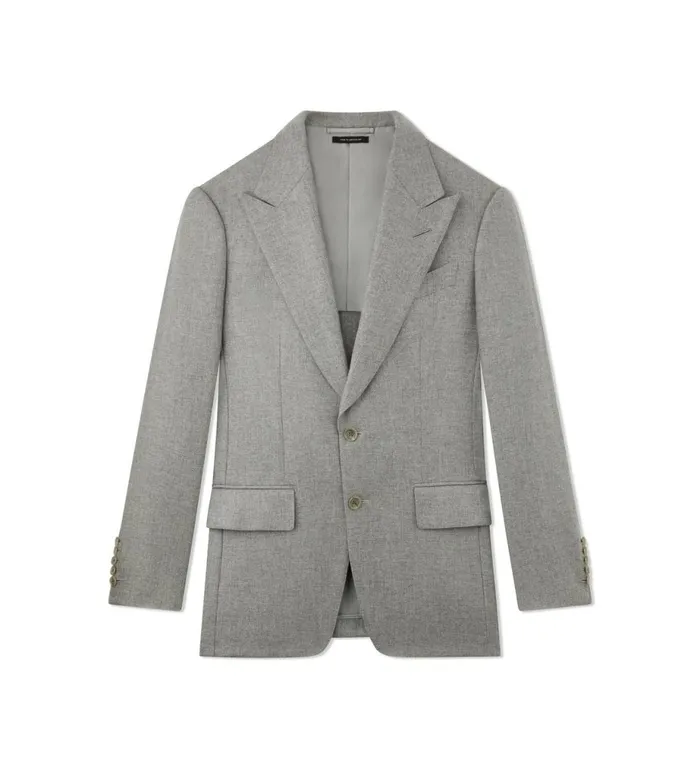 Men Jackets Tom Ford Cashmere Twill Shelton Jacket Light Grey
