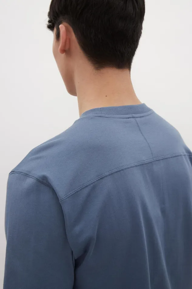 Men Johannes N Logo Tshirt Fog Blue Norse Projects TShirts