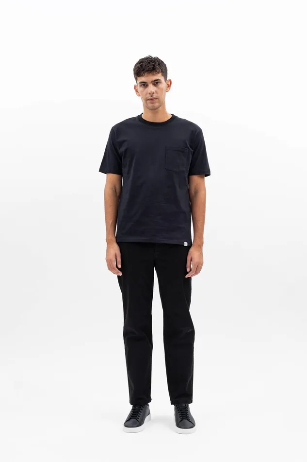 Men Johannes Standard Pocket SS Dark Navy Norse Projects TShirts