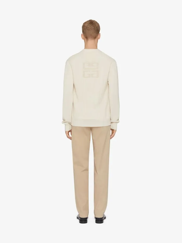 Men Knitwear Givenchy 4G Cableknit Cardigan Ivory