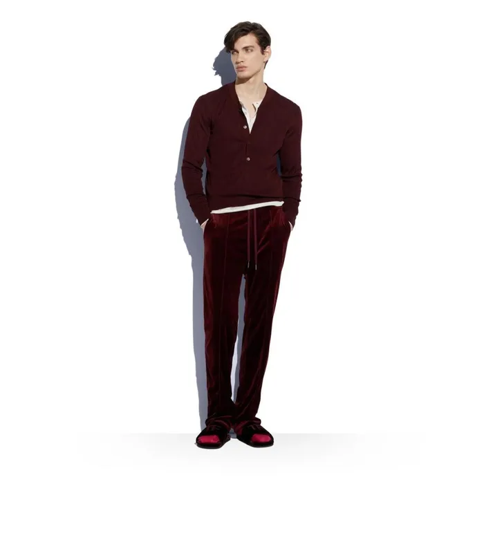 Men Knitwear Tom Ford Silk Cotton Henley White Men Knitwear Tom Ford Silk Cotton Henley White