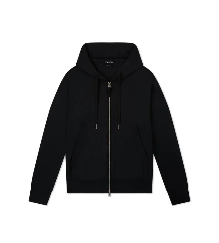Men Knitwear Tom Ford Superfine Merino Hoodie Black