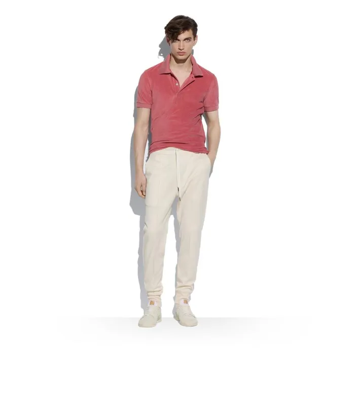 Men Knitwear Tom Ford Towelling Polo Coral
