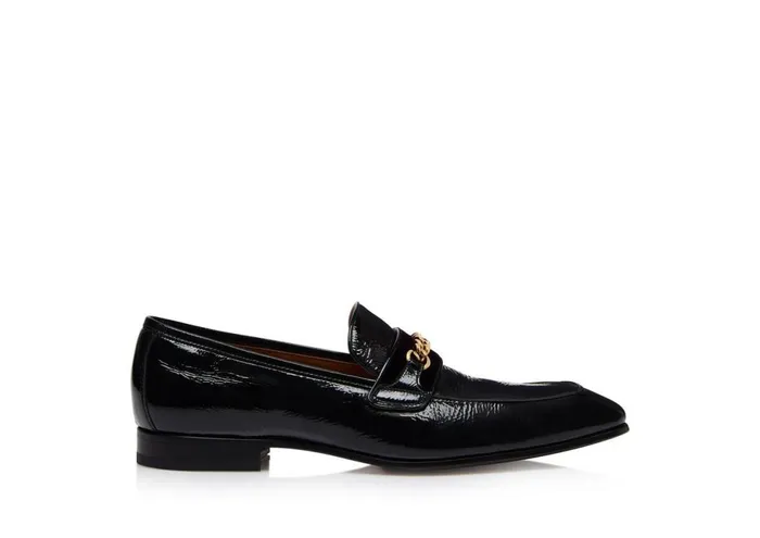 Men Loafers Tom Ford Crackled Leather Bailey Chain Loafer