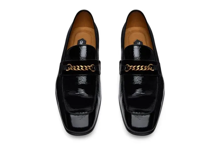 Men Loafers Tom Ford Crackled Leather Bailey Chain Loafer Men Loafers Tom Ford Crackled Leather Bailey Chain Loafer
