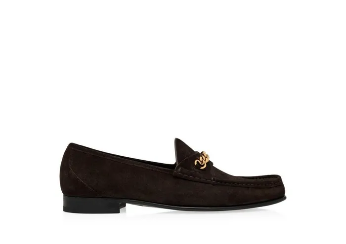 Men Loafers Tom Ford Suede York Chain Loafer Brown