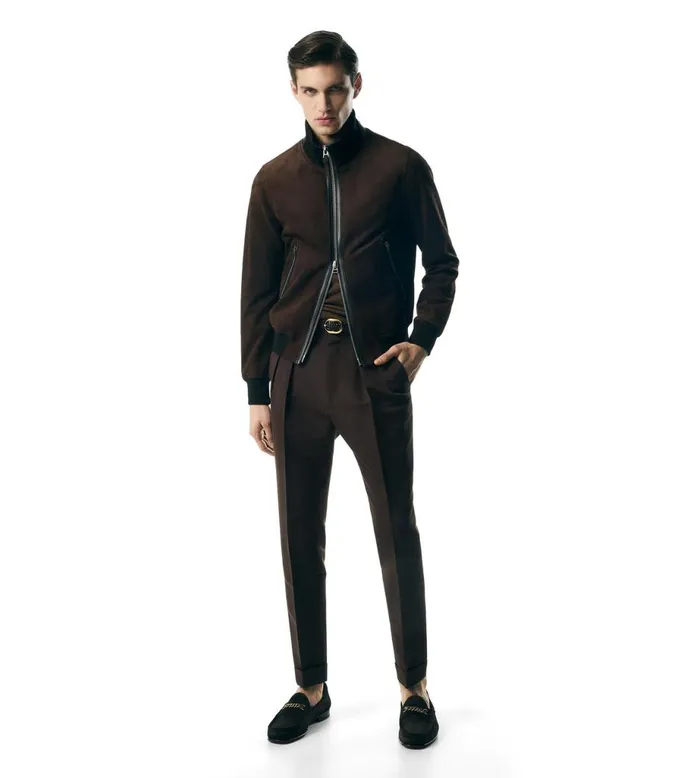 Men Loafers Tom Ford Suede York Chain Loafer Brown