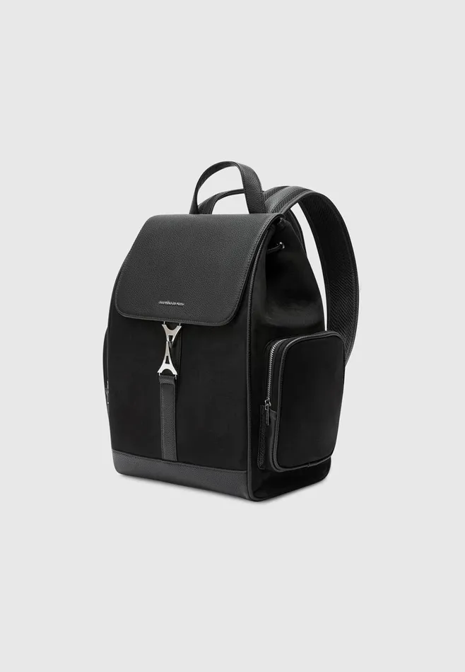 Men Manire De Voir Eiffel Clasp Backpack Black