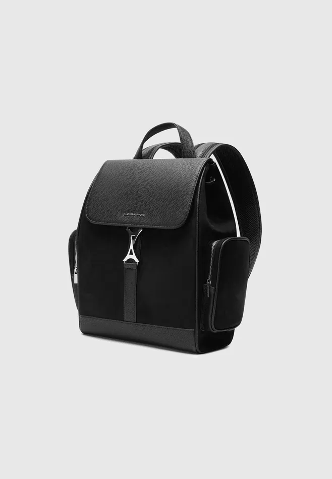 Men Manire De Voir Eiffel Clasp Backpack Black