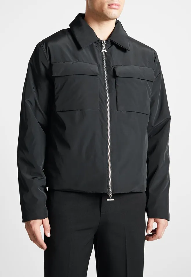 Men Manire De Voir Nylon Boxy Jacket Black