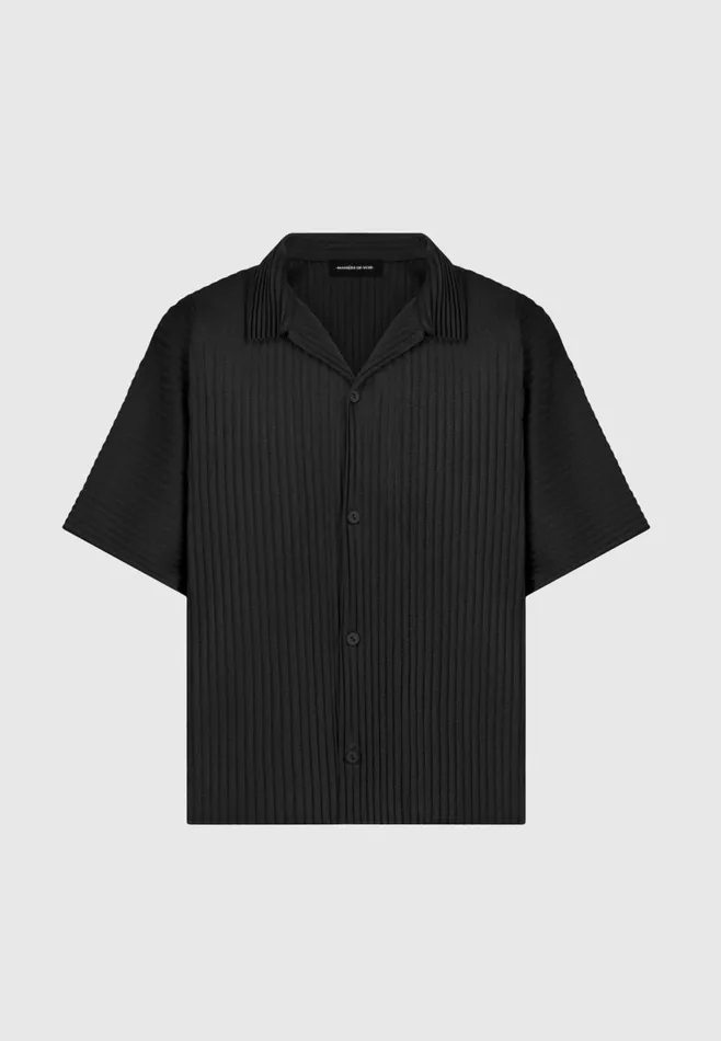Men Manire De Voir Pleated Shirt Black