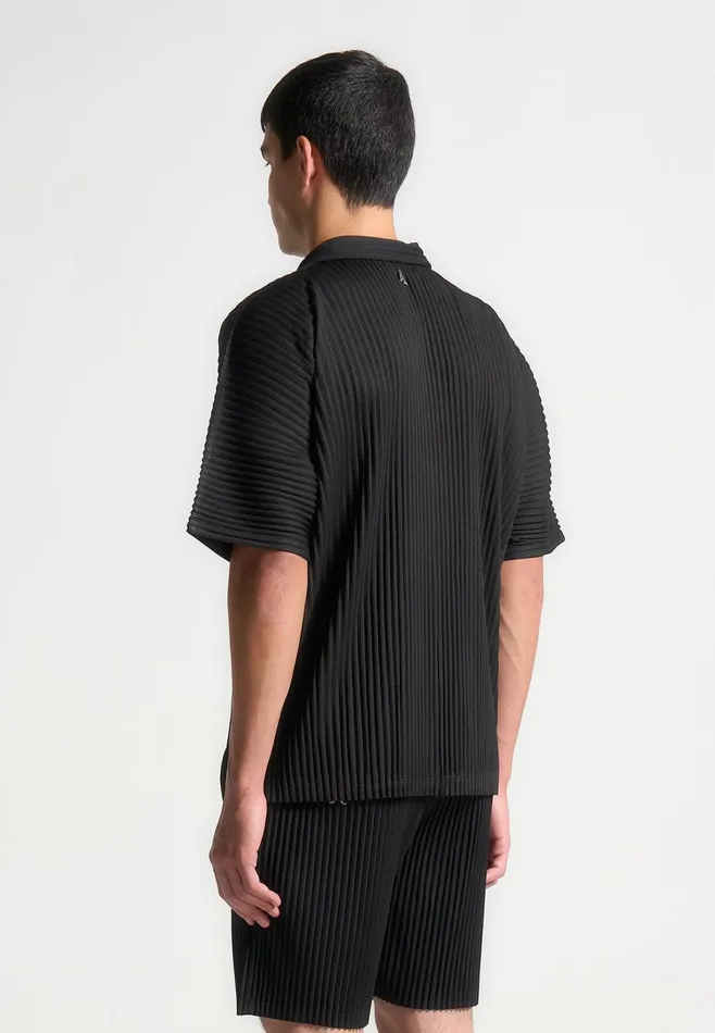 Men Manire De Voir Pleated Shirt Black