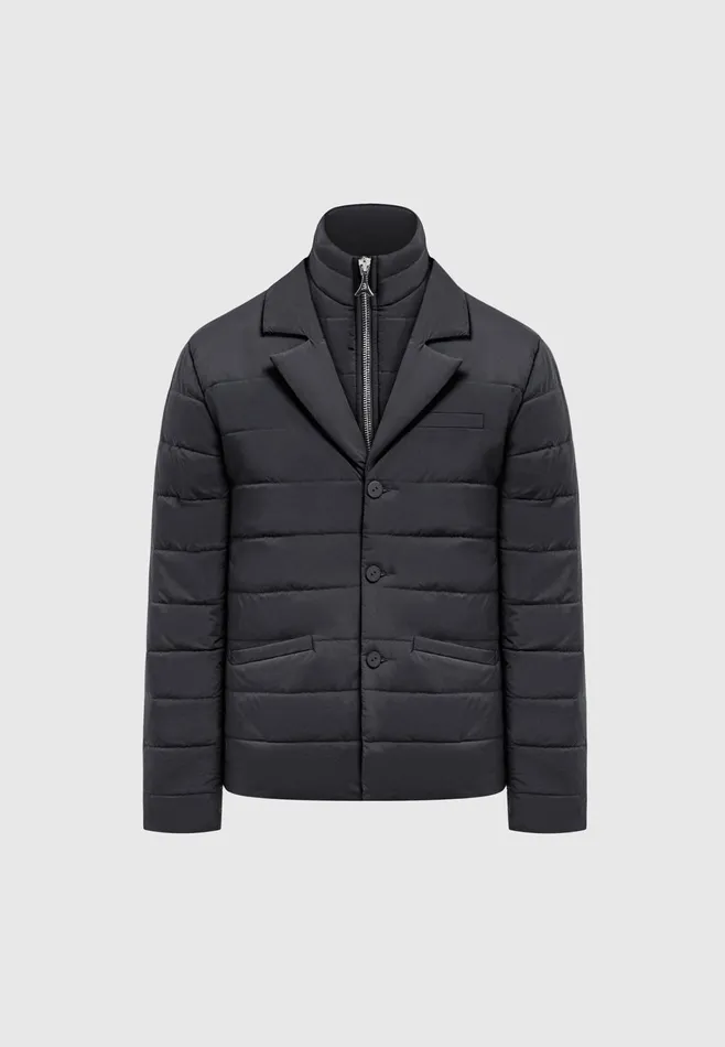 Men Manire De Voir Quilted Blazer Jacket Black