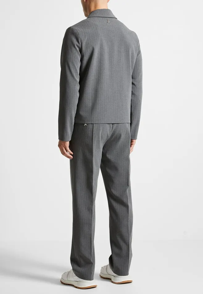 Men Manire De Voir Relaxed Fit Pinstripe Tailored Trousers Grey