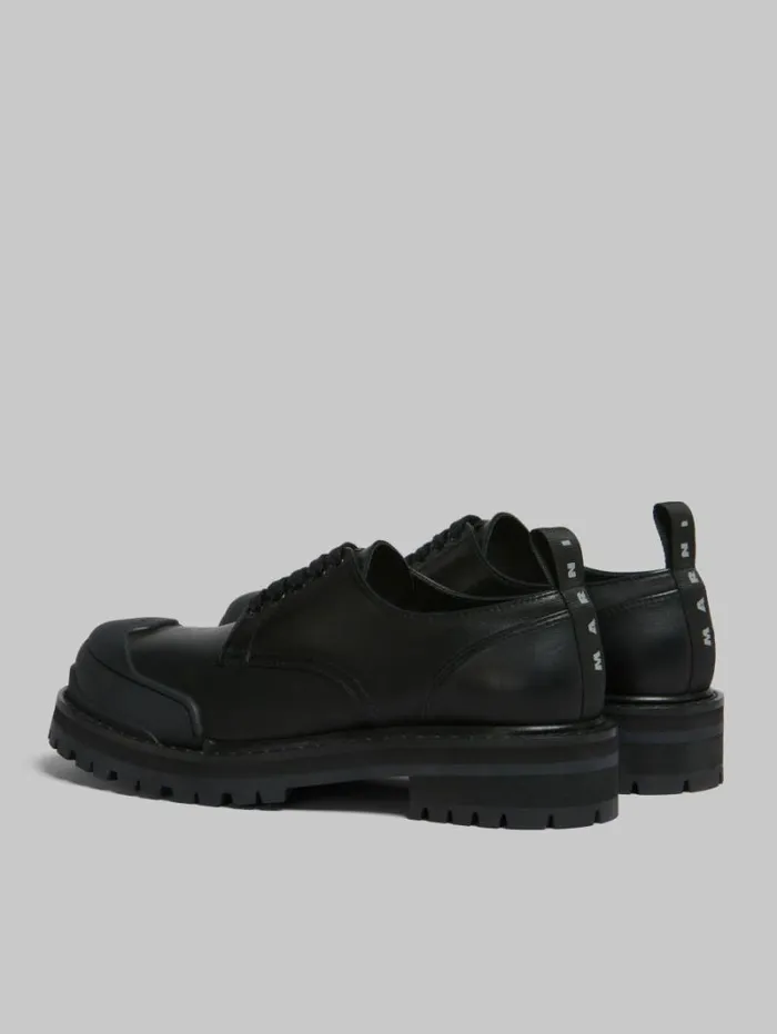 Men Marni Lace Up and Loafers Black Leather Dada Army Derby Shoe