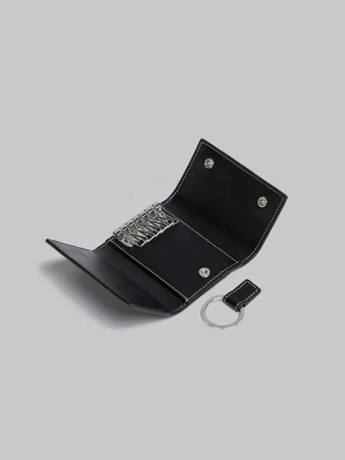 Men Marni Other Accessories Black Leather Key Wallet