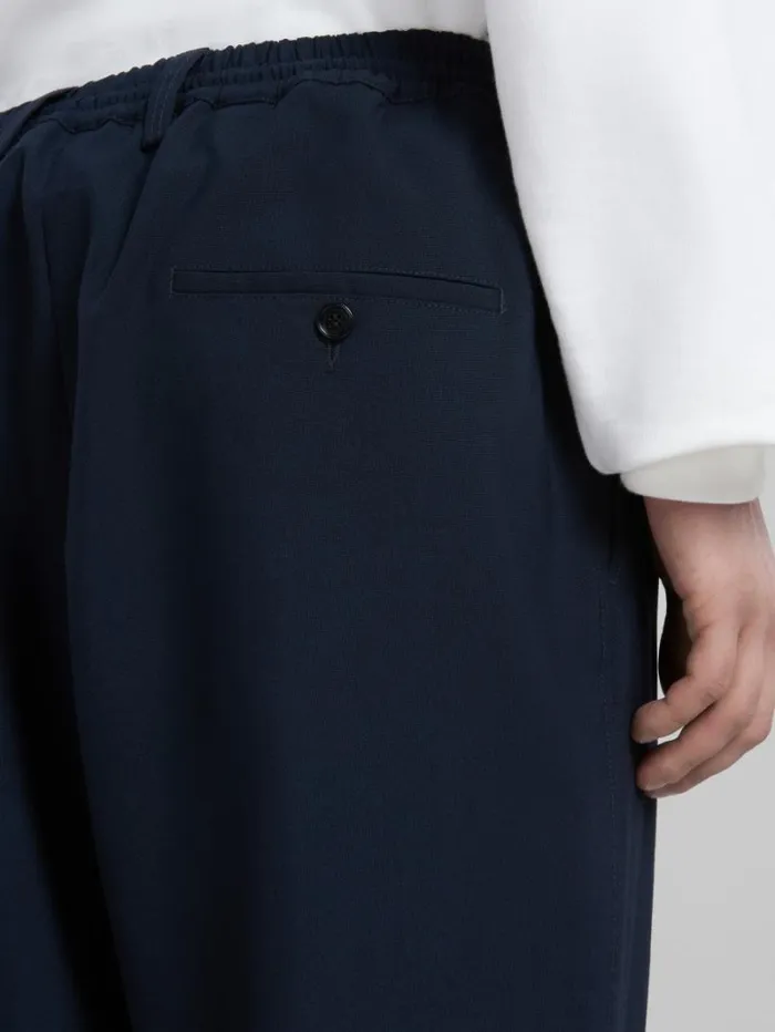 Men Marni Pants Blue Cropped Trousers In Tropical Wool