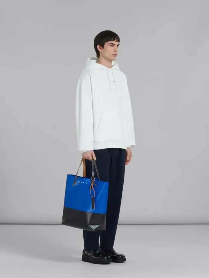 Men Marni Pants Blue Cropped Trousers In Tropical Wool