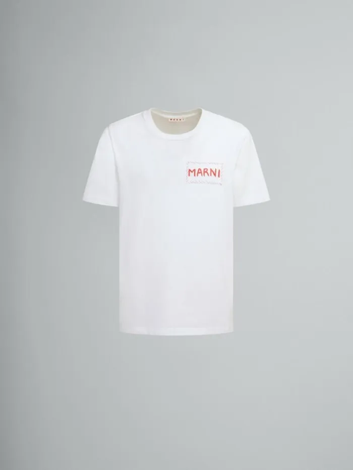 Men Marni Tops and Tshirts White Crew Neck TShirt