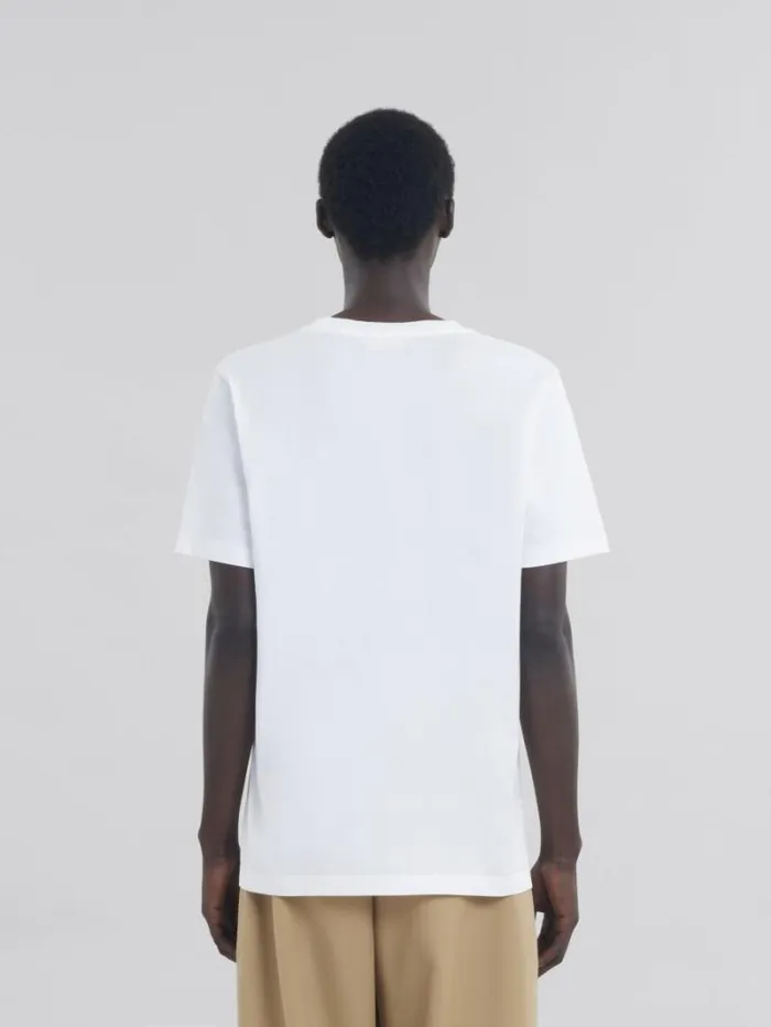 Men Marni Tops and Tshirts White Crew Neck TShirt