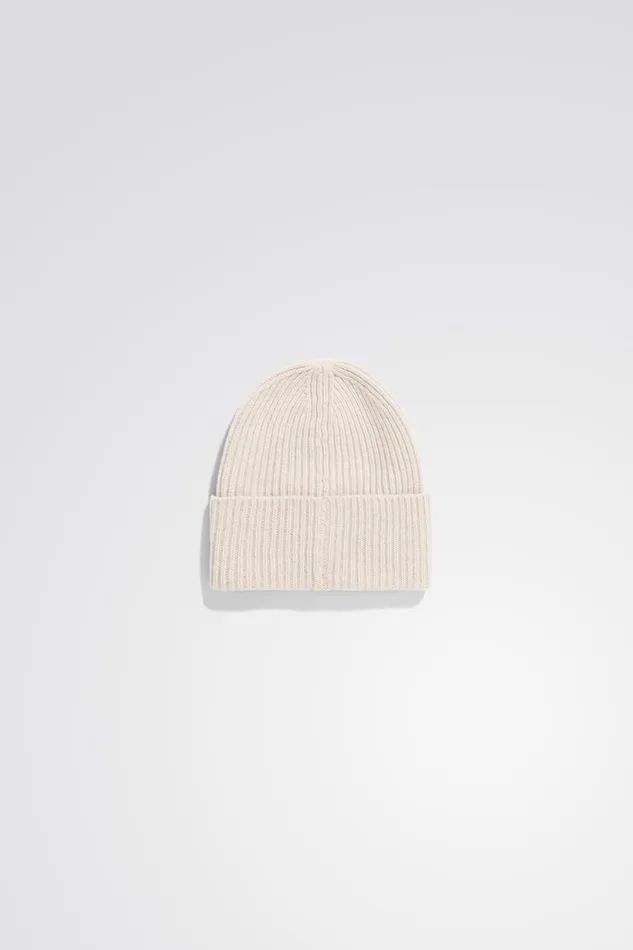 Men Merino Lambswool Rib N Logo Beanie Burgundy Norse Projects Beanies