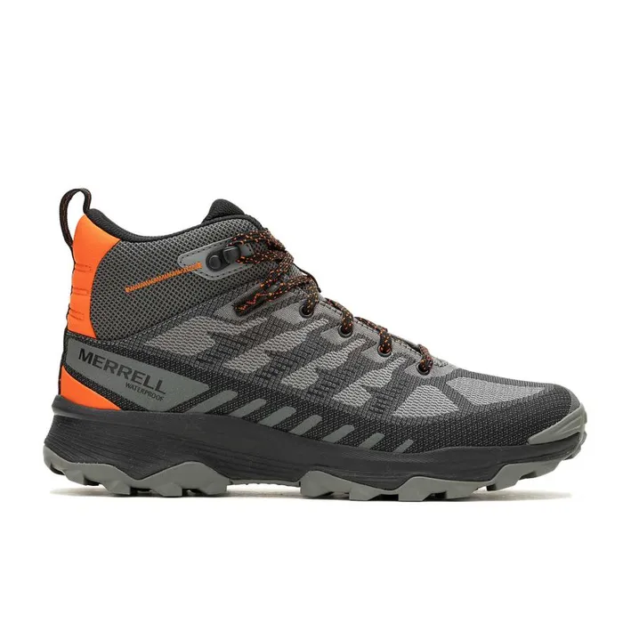 Men Merrell Boots Speed Eco Mid Waterproof Charcoaltangerine