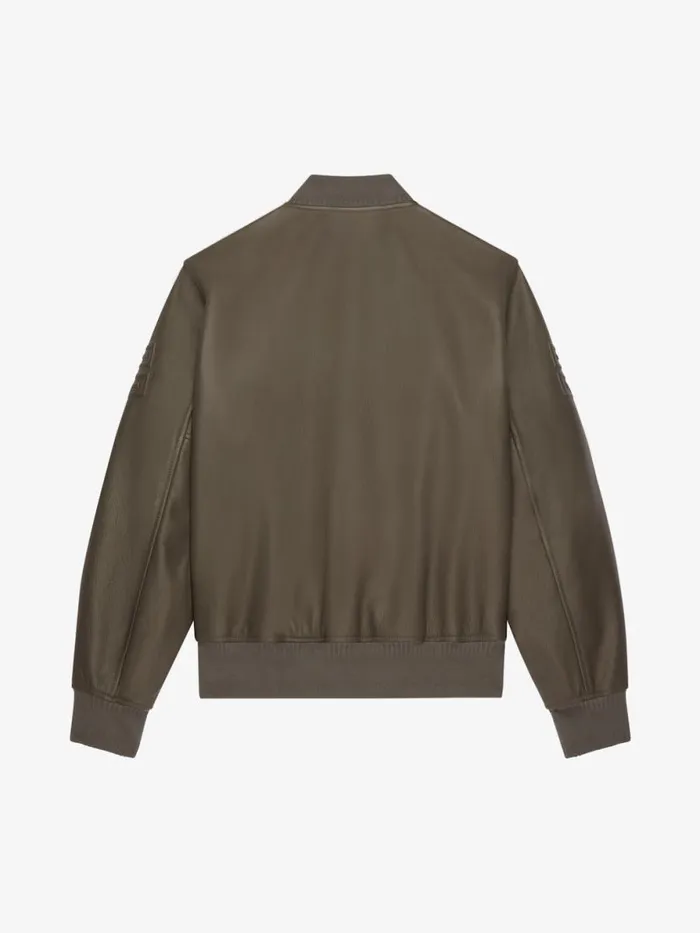 Men Outerwear and Blousons Givenchy GIVENCHY Varsity Jacket In Leather Khaki Men Outerwear and Blousons Givenchy GIVENCHY Varsity Jacket In Leather Khaki
