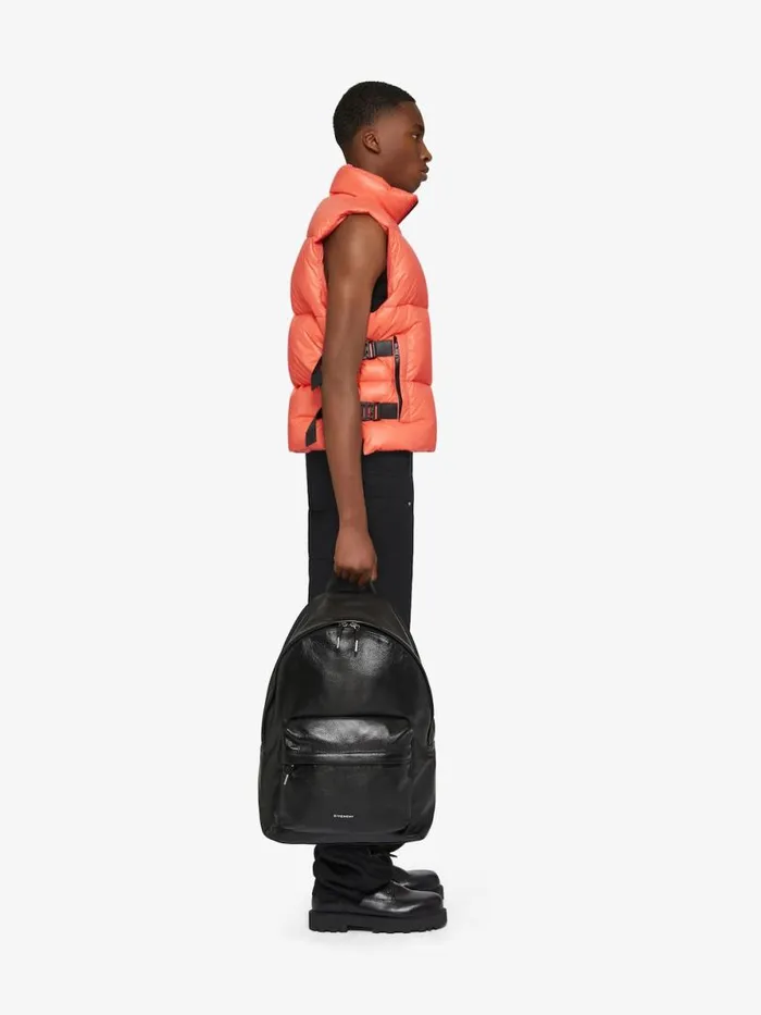 Men Outerwear and Blousons Givenchy Sleeveless Puffer Jacket With Buckles Orange